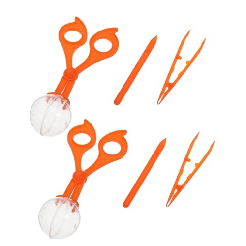 JOINPAYA 2 Sätze Dreiteiliges Insekten Fang Set Insektenfangset Insekten Klemmen Outdoor-Spielzeug Für Kleinkinder Fehlersucher Outdoor-spielset Für Kinder Fangspielzeug Plastik Orange von JOINPAYA