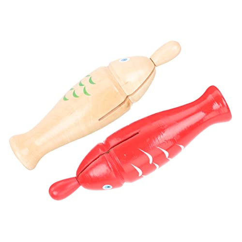 JOINPAYA 2 Sätze Fischspielzeug aus Holz für Kinder Musik-Percussion-Spielzeug Orff-Fisch-Instrument kinderinstrumente Kinder musikinstrumente Schlaginstrument Holzinstrument für Kinder von JOINPAYA