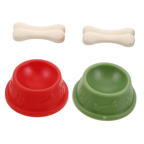 JOINPAYA Miniatur-hundenapf-Set Spielzeug-hundewassernapf Realistische Tierfiguren Jungen und Mädchen Tierfutternapf Spielzeug Puppenhaus-zubehör-Kollektion von JOINPAYA