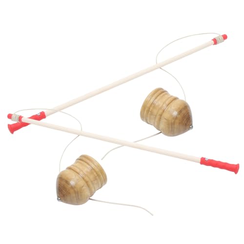 JOINPAYA 2 Sätze Kreisel für kinderspielzeug spielzeuge Toys jucarii pentru copii Educational Toys Holzspielzeug Dekompressions-Gyro- hölzern Beige von JOINPAYA