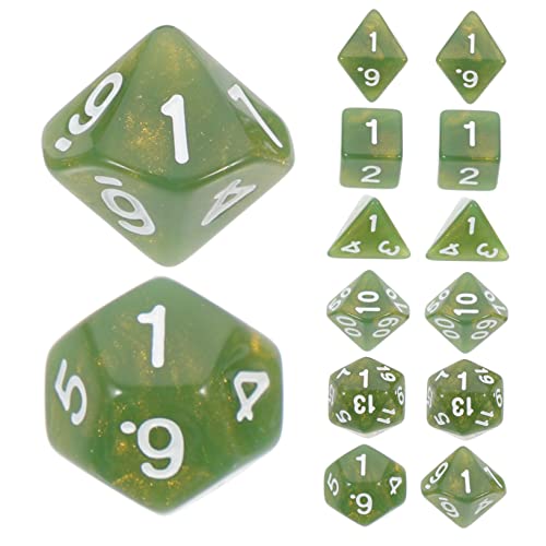 JOINPAYA 2 Sätze Würfel spielsachen für dice Set mehrseitig Partyzubehör Partygeschenk Brettspiel-Tool Spiel-Requisiten Acryl Green von JOINPAYA