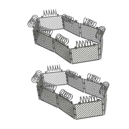 JOINPAYA 2 Sätze Zubehör für Schutznetz-Bausteine weißer Lattenzaun Miniaturzaun Spielzeugzaun Feenzaun Bauklötze Zubehör Schutzzaun Kleintierzaun Miniatur-Scheunenzaun Abs Grey von JOINPAYA