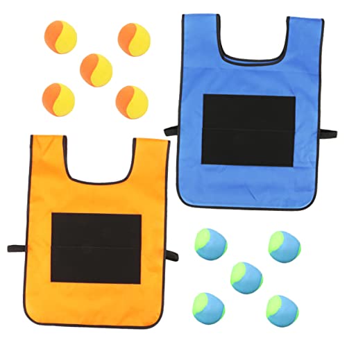 JOINPAYA 2 Sätze klebriger Jersey klebrige Weste und Bälle Spielzeug klebrige Kugeln Kinder Outdoor Spielzeug Kinder draußen Spielzeug Interaktives Eltern-Kind-Spielzeug klebrige Ballweste von JOINPAYA