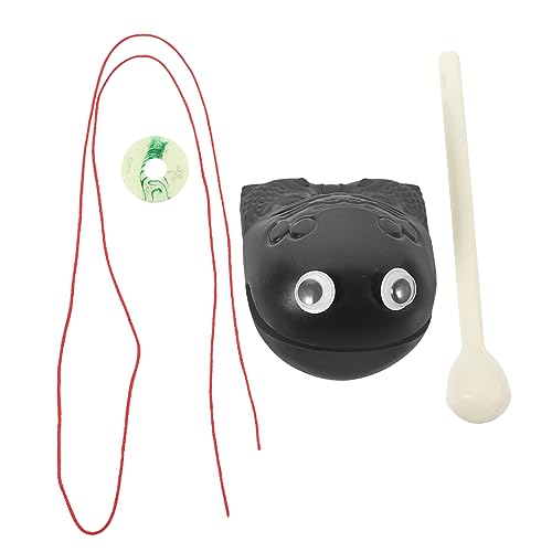 JOINPAYA 2 Sätze musikinstrumente Musical Instruments yogagurt sabberlack Bürospielzeug Handtrommel mit Schlägel Frosch-Instrument Schlagspielzeug aus Kunststoff Lernspielzeug Plastik Black von JOINPAYA