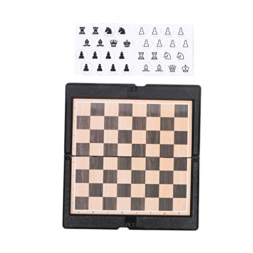 JOINPAYA 2 Satz Internationales Schach Magnet Spiele Kette Schachbrett schachspiel Faltbares Schachspiel Kompaktes Schachspiel Kinderspielzeug Partyschach Reiseschach Plastik Black von JOINPAYA