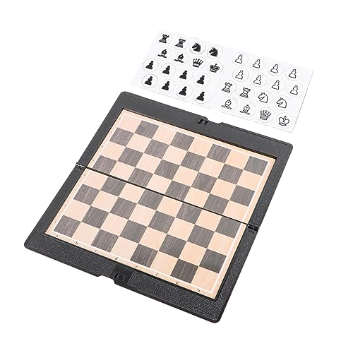 JOINPAYA 2 Satz Internationales Schach schachspiel Magnetisches Schachspiel Geschenkidee Schachspiel Langlebiges Schachspiel Schachbrett Kette Magnetschach Faltschach Plastik Black von JOINPAYA