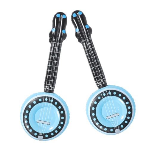 JOINPAYA 2 Stück Aufblasbares Musikinstrument Aufblasbares Banjo Aufblasbares Instrument Instrumente Banjo-Ballons Banjo Für Sky-Blue von JOINPAYA