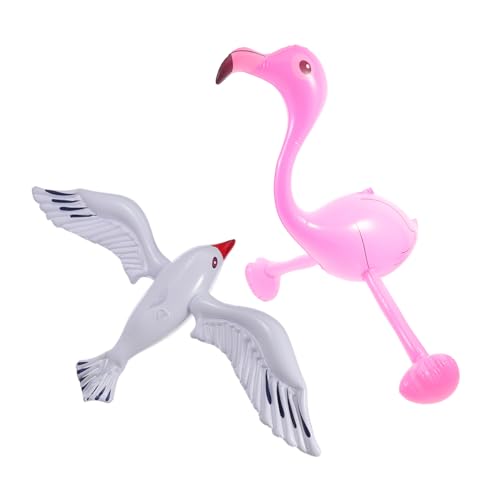 JOINPAYA 2 Stück Ballon Flamingo Seemöwe Gartendeko wasserspaß Strandparty aufblasbare Möwe groß aufblasbar Schwimmbäder aufblasbarer Vogel Figur Statue Gummi von JOINPAYA