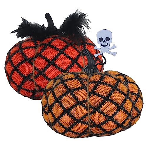 JOINPAYA 2 Stück Kinder Halloween Kürbis Spielzeug Kürbis Kissen Plüsch Herbst Ernte Kürbis Gefälschte Ernte Kürbisse Kürbis Wurfkissen Halloween Kürbis Kissen Halloween Spielzeug von JOINPAYA