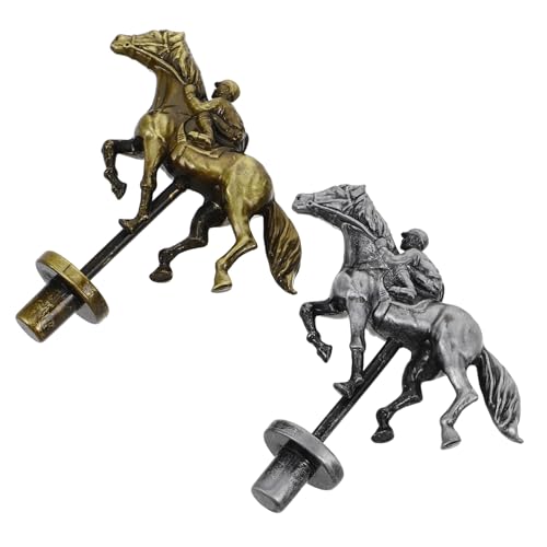 JOINPAYA 2 Stück Luxuriöse Pferderennen-brettspielstücke, Miniatur-pferdefiguren-Set Für Brettspiel, Metall-pferdespielstücke von JOINPAYA