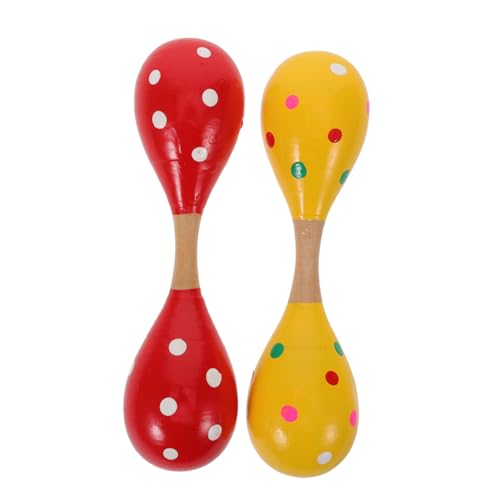 JOINPAYA 2 Stück Maracas Doppelkopf Holz Shaker für Kleinkinder Rhythmusförderung Hand-Auge-koordination Spielerisches Lernen Sicher und Ungiftig Geeignet für Musikspielzeug JOINPAYA 2 Stück Maracas Doppelkopf Holz Shaker für Kleinkinder Rhythmusförderung Hand-Auge-koordination Spielerisches Lernen Sicher und Ungiftig Geeignet für Musikspielzeug von JOINPAYA