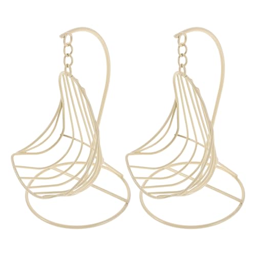 JOINPAYA 2 Stück Miniatur-Puppenhaus-Schaukelstuhl, Mini-Möbel, Ornament, Metall-Hängemattenstuhl, Modell für Wohnzimmer-Szenendekoration, kleine Puppenhaus-Terrassenmöbel und Foto-Requisiten JOINPAYA 2 Stück Miniatur-Puppenhaus-Schaukelstuhl, Mini-Möbel, Ornament, Metall-Hängemattenstuhl, Modell für Wohnzimmer-Szenendekoration, kleine Puppenhaus-Terrassenmöbel und Foto-Requisiten von JOINPAYA