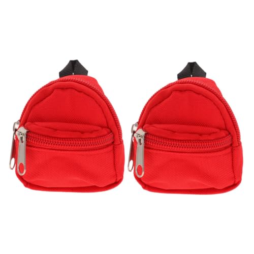 JOINPAYA Mini-Rucksack für Puppen 2-teiliges Schulranzen-Set Puppen-spielset Zubehör Rot Schutzspaß für Jungen und Mädchen von JOINPAYA