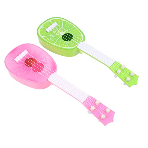 JOINPAYA 2 Stück Saiten Mini Gitarre Kindergitarre Gitarrenspielzeug Anfängerinstrumente Lerninstrument Spielzeug Musikinstrumente Simulation Musikinstrument Spielen Kunststoff Grün von JOINPAYA