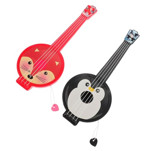 JOINPAYA 2 Stück Saiten Simulations-Ukulele Nachgemachtes Gitarrenspielzeug Lernspielzeug Pädagogische Gitarre Für Kinder Ukulele-Gitarre Für Kinder Kindergitarre Für Mädchen Plastik von JOINPAYA