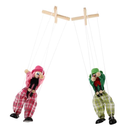 JOINPAYA 2 Stück Schnur Marionette Piratenpuppe Plüsch Puppen Für Handpuppe Clown Zubehör Für Puppenspiele Clown Plüschtier Piratenkegelpuppe Tiys Clownpuppe Plüsch Holzpuppe Stoff von JOINPAYA