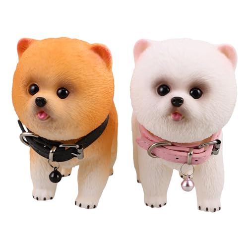 JOINPAYA 2 Stück Teiliges Vinyl Hundeskulptur Realistische Pommern Welpen Nachbildung Lebensnahes Haustier Modell aus Vinyl Kompakte für Heimdekoration für Hundefreunde und Sammler JOINPAYA 2 Stück Teiliges Vinyl Hundeskulptur Realistische Pommern Welpen Nachbildung Lebensnahes Haustier Modell aus Vinyl Kompakte für Heimdekoration für Hundefreunde und Sammler von JOINPAYA