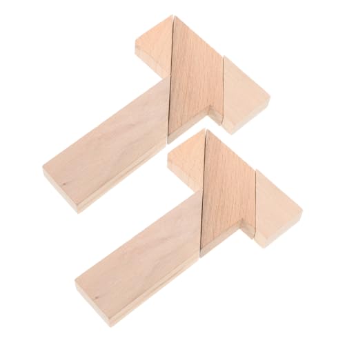 JOINPAYA 2 Teiliges T Förmiges Denksport Puzzle Aus Holz Für Kinder Lustiges DIY Puzzle Für Kognitives Lernen Und Mathematische Fähigkeiten Kinderspielzeug von JOINPAYA