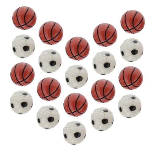 JOINPAYA 20 Stück Fußball Basketball Modell Spielzeug Mini Sportbälle Mini Basketball Mini Sportball Requisiten Mini Requisiten Mikro Landschaftsbau Mini Basketbälle von JOINPAYA