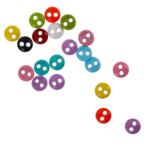 JOINPAYA 20 Stück Teiliges Bunte Mini-puppenknöpfe aus Kunststoff Zwei Kleine Knöpfe für Puppenkleidung Farbenfrohe Einfache Anwendung für DIY Nähzubehör und Doll Clothes JOINPAYA 20 Stück Teiliges Bunte Mini-puppenknöpfe aus Kunststoff Zwei Kleine Knöpfe für Puppenkleidung Farbenfrohe Einfache Anwendung für DIY Nähzubehör und Doll Clothes von JOINPAYA