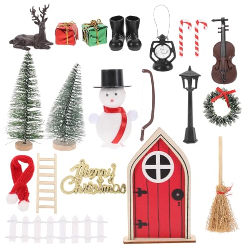 JOINPAYA 20 Stück Weihnachts-Puppenhausdekorationen: DIY Handwerk Mini Xmas Ornamente Zubehör Türleiter Kranz Weihnachtsbaum Stiefel Zaun, 1:12 Miniatur-Szenenmodell Pretend Toys JOINPAYA 20 Stück Weihnachts-Puppenhausdekorationen: DIY Handwerk Mini Xmas Ornamente Zubehör Türleiter Kranz Weihnachtsbaum Stiefel Zaun, 1:12 Miniatur-Szenenmodell Pretend Toys von JOINPAYA
