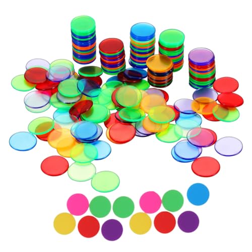 JOINPAYA 200St Bingo-Zubehör Party zubehör partyzubehör Zählspielzeug zocken zubehör Kinderparty Zubehör Spielchips für Jetons Spielchips zählen Lernen Plastik Colorful von JOINPAYA