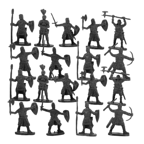 JOINPAYA 200St Mini-Soldatenmodell Mini-Soldaten aus dem Mittelalter figurw Mann Kinder deko Spielzeug für Kinder scheibengardinen Plastiksoldaten Sandtisch Menschen Figur Grey von JOINPAYA