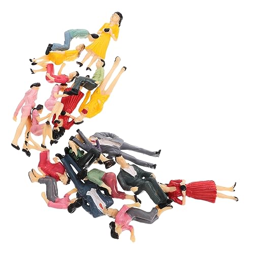 JOINPAYA 20PCS Miniatur Menschenfiguren Bunte Handbemalte Modelle Für Puppenhaus Und Landschaftsgestaltung Realistische Plastikkunststofffiguren Verschiedenen Posen von JOINPAYA