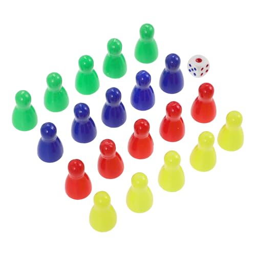 JOINPAYA 20Pcs Pieft Tabelle Würfel Spiel Schachstücke Spiel Tischplattenkomponente Schachzubehör Zubehör Schach Ersatzspiel Token Tabletop Marker Schach Für Brettspiel Plastik von JOINPAYA