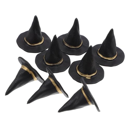 JOINPAYA 20St Halloween-Hexenhut Mini-Hexenhut kleine Hüte für Kuchendekor Hexenhüte Masse winziges Hexenhut-Ornament Hexenhut für Puppen Miniatur-Hexenhut Mini-Puppen-Hut Plastik Black von JOINPAYA