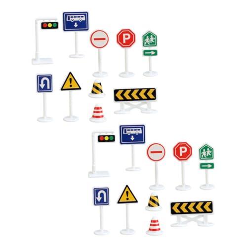 JOINPAYA 20St Mikro-Verkehrsschild Straßenwarnzeichen Ampelspielzeug Verkehrsschilder Straßenschilder Verkehrszeichen- Verkehrszeichen Spielzeugverzierung Abs von JOINPAYA