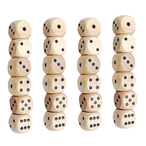 JOINPAYA Elegante 16mm Würfel 20 Stücke Holz Spiele Würfel Party Spiel Zubehör für Freunde Familie von JOINPAYA