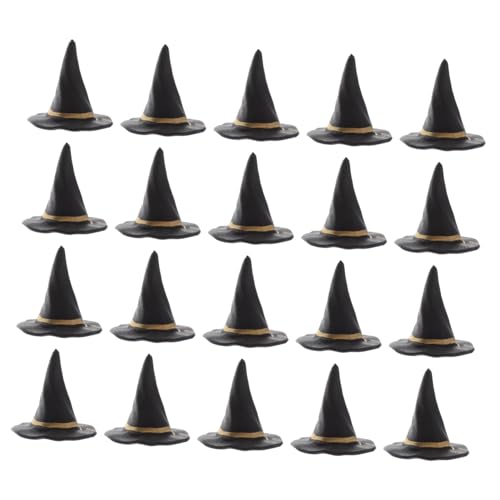 JOINPAYA 20st Halloween-hexenhut Mini-hexen-partyhüte Winziges Hexenhut-Ornament Mini-hexenhüte Für Getränke Kleine Hüte Für Kuchendekor Hexenhut Miniatur Hexenhut Spielzeug Plastik Black von JOINPAYA