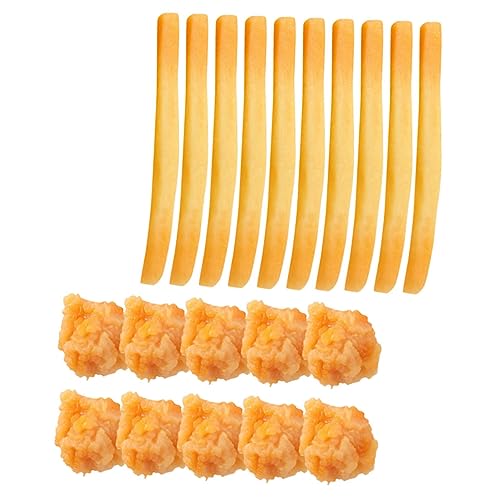 JOINPAYA 20st Snack-Modell Pommes Frittes -bratpfanne Küchenspielzeug Bratpfannen Braten Gefälschtes Essen Spielzeugnahrung Hähnchen-Popcorn-Pommes Frites Küchenmodell Food-Modell PVC von JOINPAYA