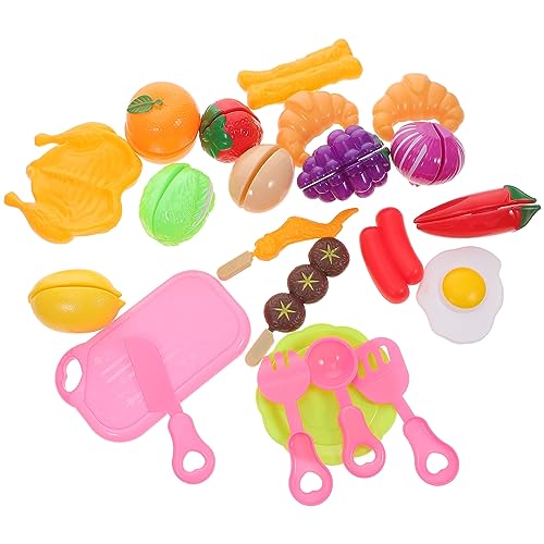 JOINPAYA 23Pcs Simuliertes Obst Und Gemüse Food Kitchen Kognitive Kognitive Toys Küchenzubehör Spielzeugausbildung Bauchmuskeln von JOINPAYA