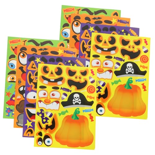 JOINPAYA 24 Blätter Weihnachtsdeko Halloween-partygeschenk Klebriger Aufkleber DIY-Halloween-Aufkleber Halloween-DIY-Aufkleber DIY-Scrapbooking-Aufkleber Kupferplattenaufkleber von JOINPAYA