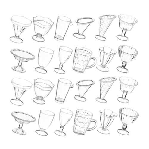 JOINPAYA 24 Stück Teiliges Miniatur Eisbecher Transparentem Kunststoff Kleine Puppenhaus Becher mit Glatter Oberfläche Vielseitige Miniatur Dekoration für Puppenhaus DIY Zubehör JOINPAYA 24 Stück Teiliges Miniatur Eisbecher Transparentem Kunststoff Kleine Puppenhaus Becher mit Glatter Oberfläche Vielseitige Miniatur Dekoration für Puppenhaus DIY Zubehör von JOINPAYA