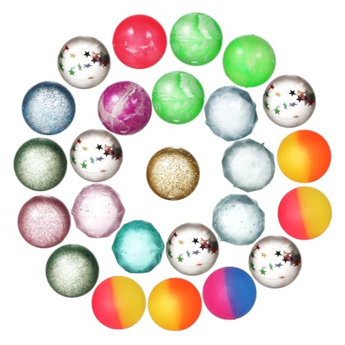 JOINPAYA 25st Kinderspielzeugball Hüpfbälle Klein Kleine Hüpfbälle Osterhüpfbälle Sprungbälle Klein Bälle Mit Hoher Sprungkraft Großer Hüpfball Mini Hüpfender Ball Kleine Wurfbälle Gummi von JOINPAYA