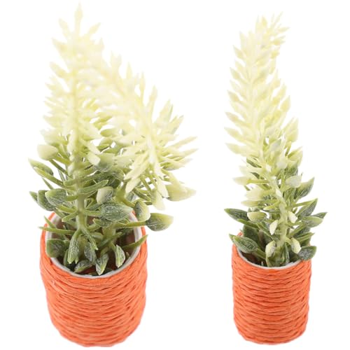 JOINPAYA 2Pcs Dollhouse Miniatur Leerer Becher Wasserbecher Mini Modellzubehör Puppenhaus Bonsai Große Gefälschte Pflanzen Room Home Decor Miniaturblüten Eukalyptus Pflanzen Plastik von JOINPAYA