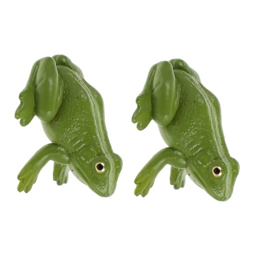 JOINPAYA 2St Frosch-Modell Reptil Chamäleon Stofftier Froschfigur im Freien Frosch-Actionfigur Tiere wohnungseinrichtung wohnungsdeko Kinderversorgung dekorative Froschfiguren Plastik Green von JOINPAYA