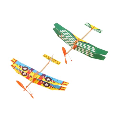 JOINPAYA 2St Gummiband Flugzeug Outdoor-Spielsets Partybevorzugungen Schaumflugzeug Kinderspielzeug Kinder bastelset basteln für Kinder Doppeldecker Flugzeugspielzeug für Kinder Plastik von JOINPAYA