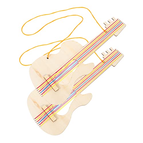 JOINPAYA 2St Holzgitarre kinderspielzeug kinderinstrumente Kinder holzspielzeug -Gitarrenspielzeug Kleinkind Gitarre Unfertiges Gitarrenspielzeug aus Holz Basteln für Kinder hölzern von JOINPAYA