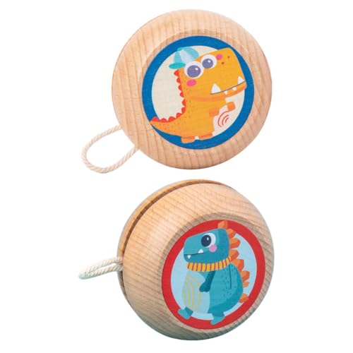 JOINPAYA 2St Jo-Jo Kinder-Spielzeug Cartoon-Tier-Yoyo-Spielzeug Kinder- Bälle Cartoon-Yoyo-Spielzeug Kinder Outdoor Spielzeug Kinder draußen Spielzeug Kinderspielzeug kleines hölzern von JOINPAYA