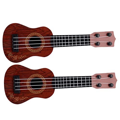 JOINPAYA 2St Mini-Ukulele Ukulele Gitarrenspielzeug für Kleinkinder kinderinstrumente musikinstrumente für Gitarre für pädagogische Ukulele für Plastik Brown von JOINPAYA