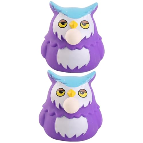 JOINPAYA 2St Prise Musik für kinderspielzeug spielbuch Erwachsene dekompression Kid Toys Party-Squeeze- simuliertes Eulenspielzeug PVC Violett von JOINPAYA