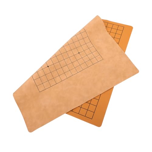 JOINPAYA 2St Schachbrett doppelseitiges Brettspiel Kettendreieck-Schachspiel Spiele Schiefertafeln fächer faltbar schachkassette Toys schachspiel versorgung Gobang-Schachzubehör Pu Brown von JOINPAYA