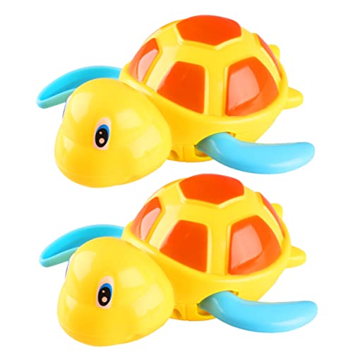 JOINPAYA 2St Uhrwerk Spielzeug Strandspielzeug Wanne Schwimmbad Spielzeug Schaumbad Spielzeug Schwimmfisch- Turtle Fun Toy gilbe für Babys Abs Yellow von JOINPAYA