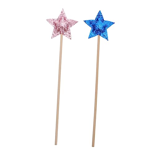 JOINPAYA 2St Zauberstab Fairy Wand verkleidung Kinder Fantasy Spiele kleinkindspielzeug bescherung Mädchenspielzeug Feenzepter Prinzessin Spielzeug zarter Feenstab Sternenstab Stoff von JOINPAYA