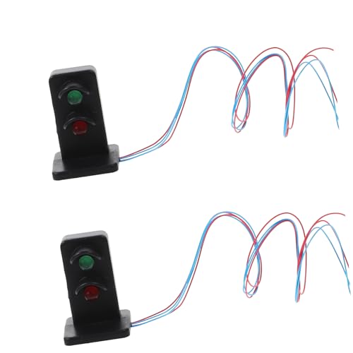 JOINPAYA 2St modellbahn Lichter ampelschirm Miniatures Sandtisch Dekoration Modellbau Zubehör Ampelmodelle Mini-Haussignalleuchte Züge Signallampenmodell sandtisch DIY Materialien Metall von JOINPAYA