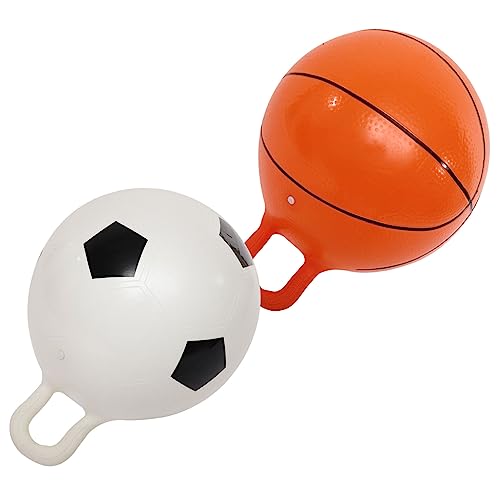 JOINPAYA Hüpfball Kinder Jumping Ball for Kids Hüpfball Set Für Aufblasbare Sportbälle Basketball Und Fußball Form Bouncy Ball Für Drinnen Und Draußen von JOINPAYA